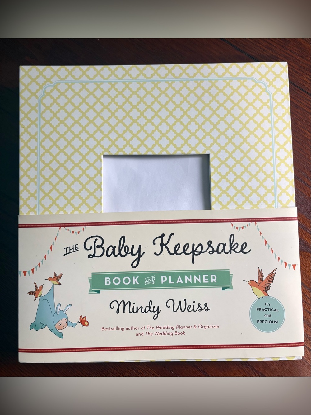 Baby Keepsake Book & Planner - Yellow Patterned Cover by Mindy Weiss